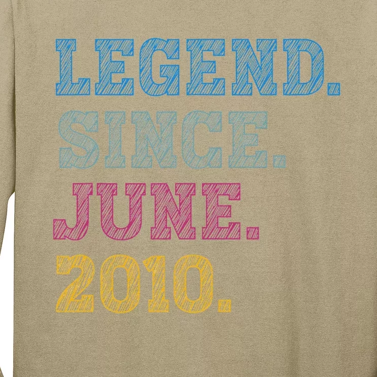 13YearOld Legend Since June 2010 13th Birthday Long Sleeve Shirt