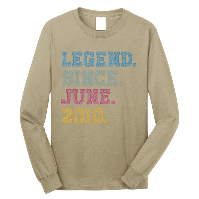 13YearOld Legend Since June 2010 13th Birthday Long Sleeve Shirt