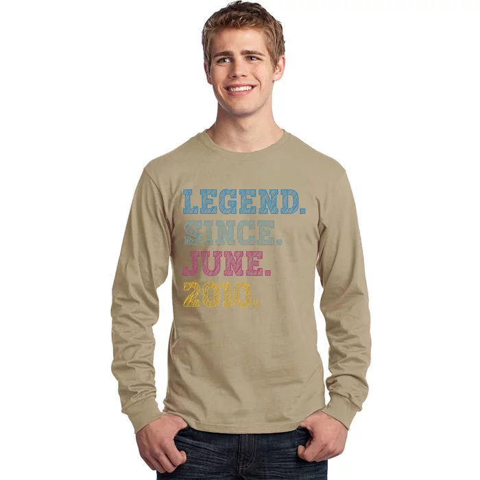 13YearOld Legend Since June 2010 13th Birthday Tall Long Sleeve T-Shirt