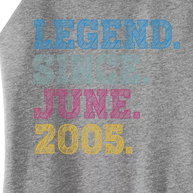 18YearOld Legend Since June 2005 18th Birthday Women’s Perfect Tri Rocker Tank