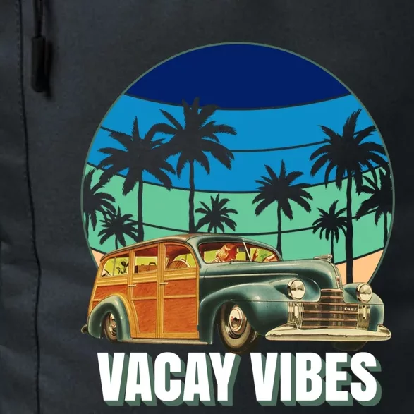 1940's Lowrider Station Wagon Vacay Vibes Family Vacation Cute Gift Daily Commute Backpack