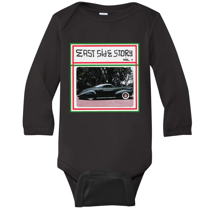 1940 Mercury Album Cover Low Rider Kustom Lead Sled Hot Rod Baby Long Sleeve Bodysuit