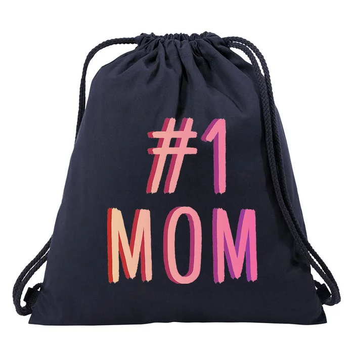 1 Mom Best Mom Ever Worlds Best Mom Cute Mothers Day Gift Drawstring Bag