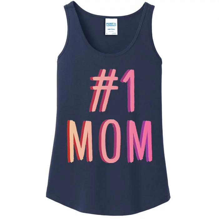 1 Mom Best Mom Ever Worlds Best Mom Cute Mothers Day Gift Ladies Essential Tank