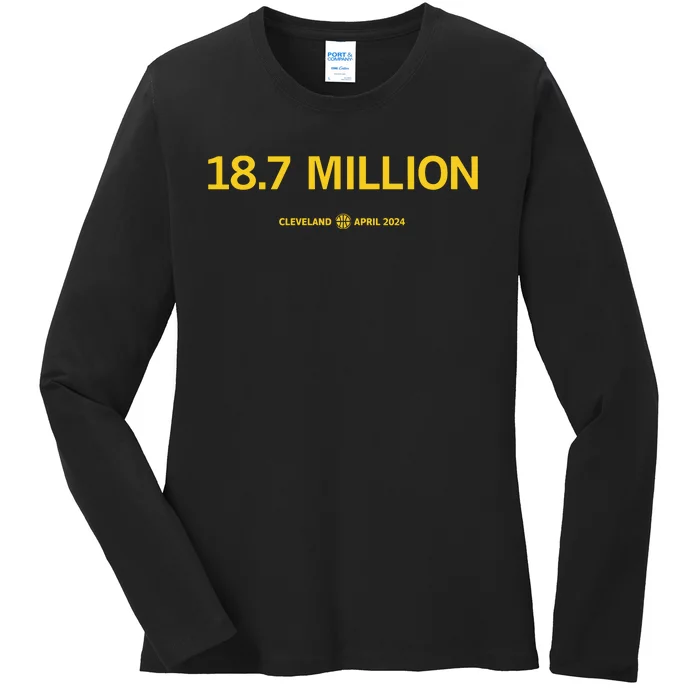 18.7 Million Cleveland April 2024 Ladies Long Sleeve Shirt