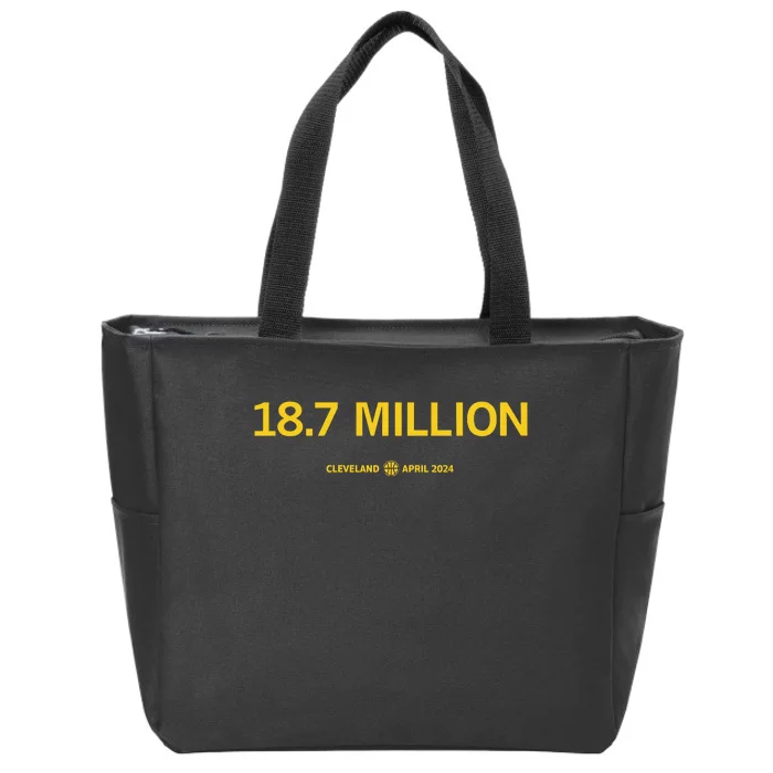 18.7 Million Cleveland April 2024 Zip Tote Bag