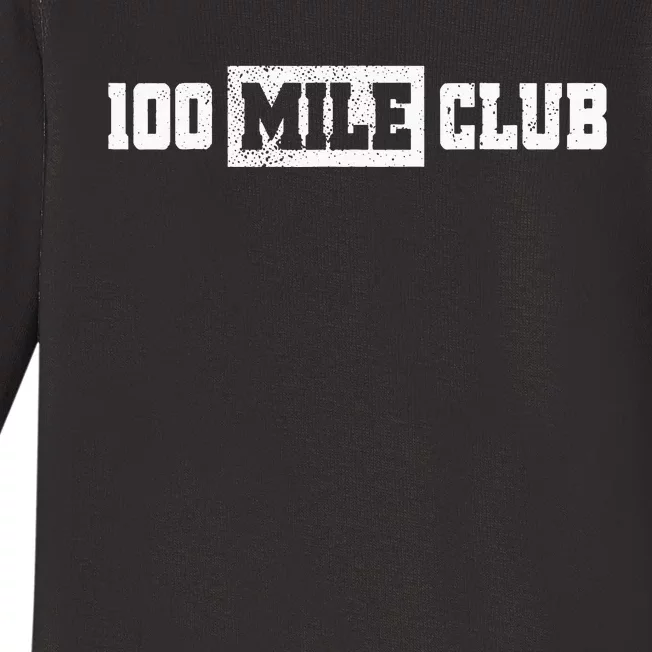 100 Mile Club Run Adventure Fell Ultra Run Trail Running Baby Long Sleeve Bodysuit