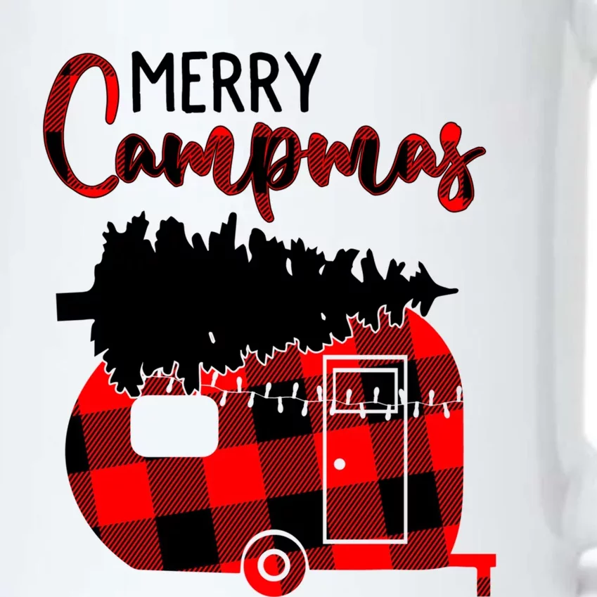 1kyl Merry Campmas Christmas Xmas Plaid Camping Rv Camper Meaningful Gift Black Color Changing Mug