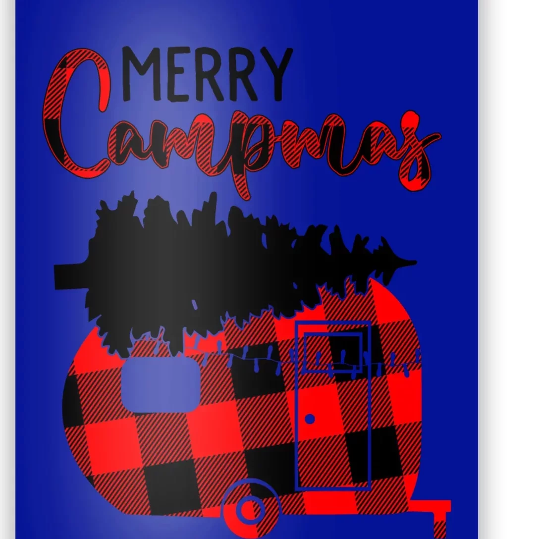 1kyl Merry Campmas Christmas Xmas Plaid Camping Rv Camper Meaningful Gift Poster