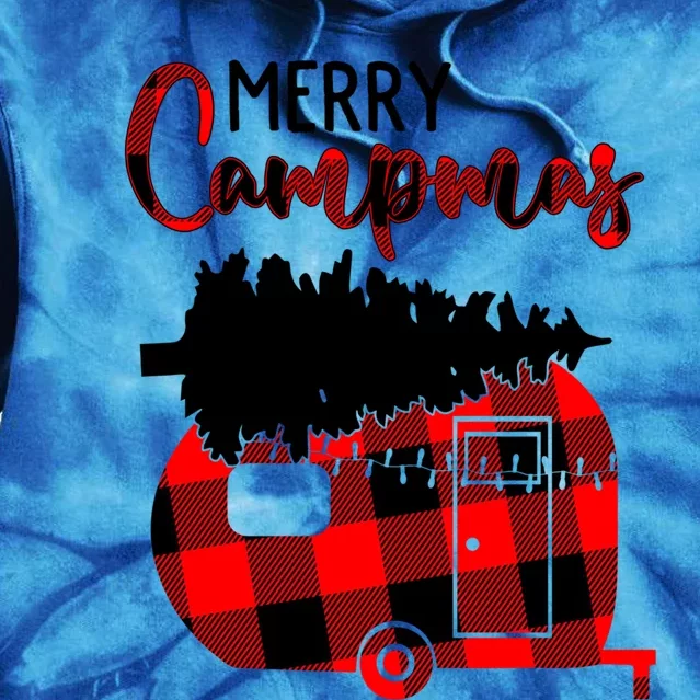 1kyl Merry Campmas Christmas Xmas Plaid Camping Rv Camper Meaningful Gift Tie Dye Hoodie