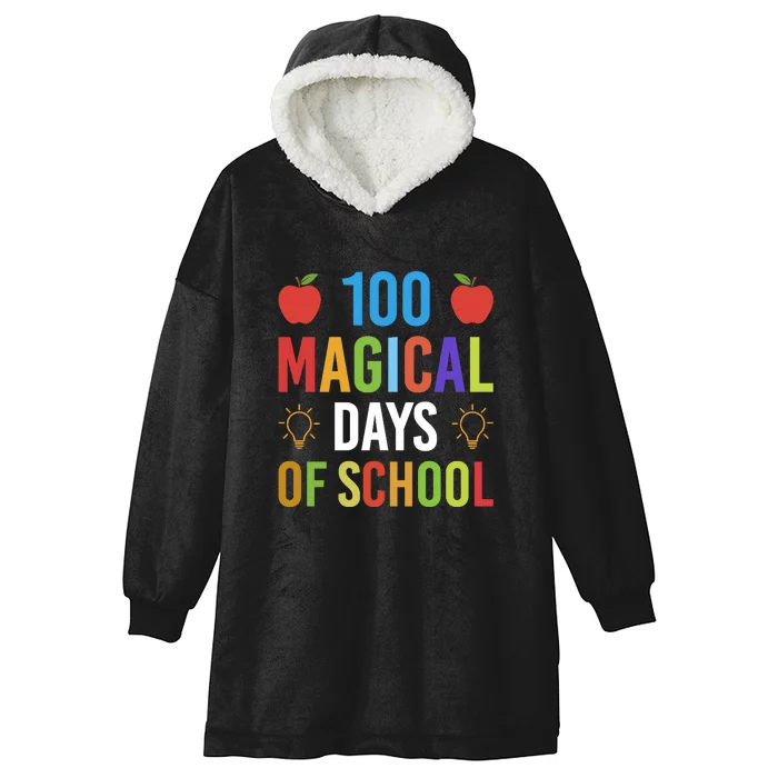 100 Magical Days Of School Gift Teacher Student Hooded Wearable Blanket