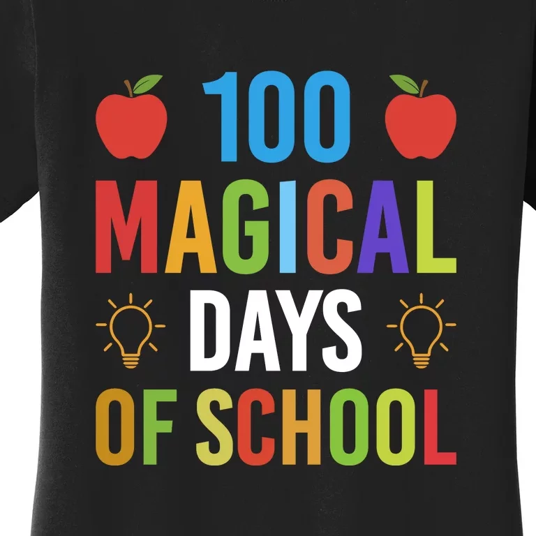 100 Magical Days Of School Gift Teacher Student Women's T-Shirt