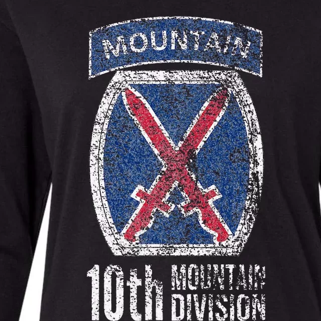 10TH MOUNTAIN DIVISION ARMY INFANTRY US USA VETERAN Womens Cotton Relaxed Long Sleeve T-Shirt