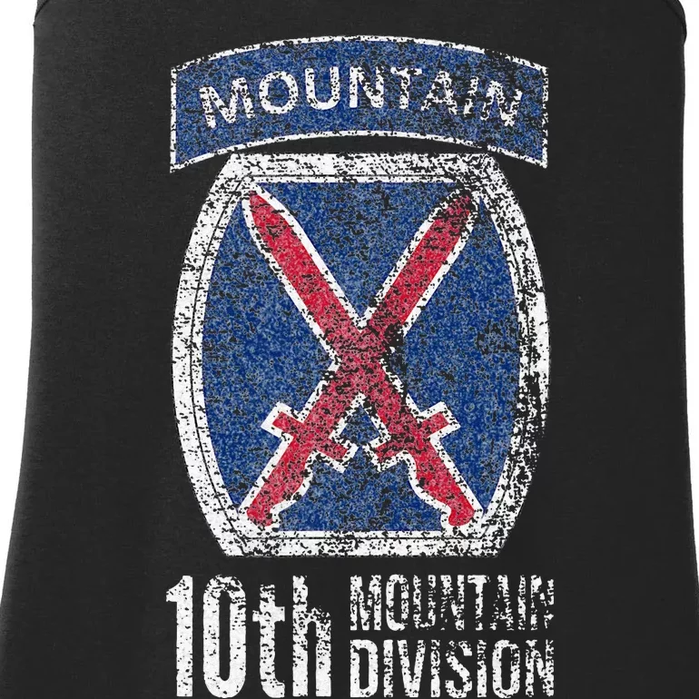 10TH MOUNTAIN DIVISION ARMY INFANTRY US USA VETERAN Ladies Essential Tank