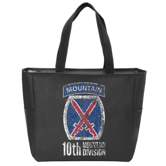 10TH MOUNTAIN DIVISION ARMY INFANTRY US USA VETERAN Zip Tote Bag