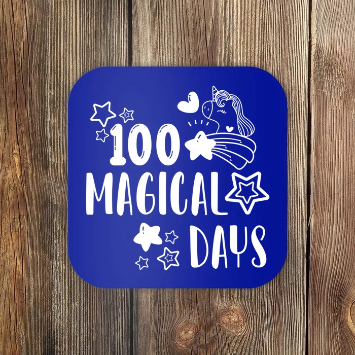 100 Magical Days Of Kindergarten Unicorn Lovers 100 Days Cool Gift Coaster