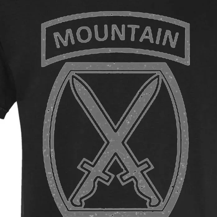 10th Mountain Division Army Infantry Us Usa Veteran Gray Garment-Dyed Heavyweight T-Shirt