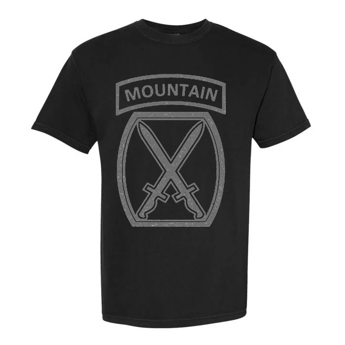 10th Mountain Division Army Infantry Us Usa Veteran Gray Garment-Dyed Heavyweight T-Shirt