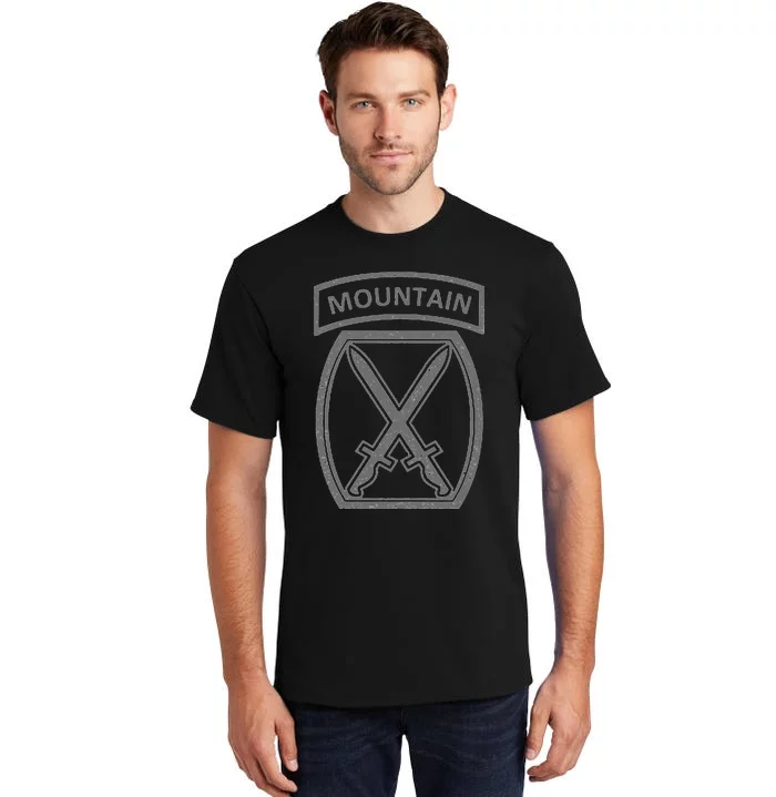 10th Mountain Division Army Infantry Us Usa Veteran Gray Tall T-Shirt