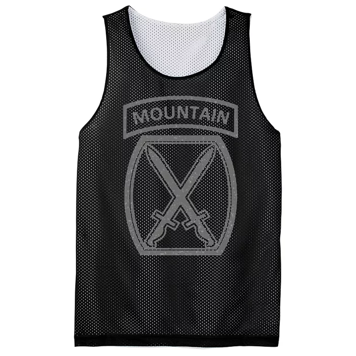 10th Mountain Division Army Infantry Us Usa Veteran Gray Mesh Reversible Basketball Jersey Tank