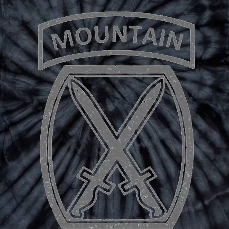 10th Mountain Division Army Infantry Us Usa Veteran Gray Tie-Dye T-Shirt