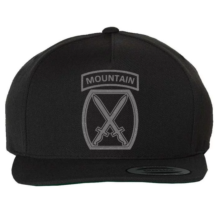 10th Mountain Division Army Infantry Us Usa Veteran Gray Wool Snapback Cap