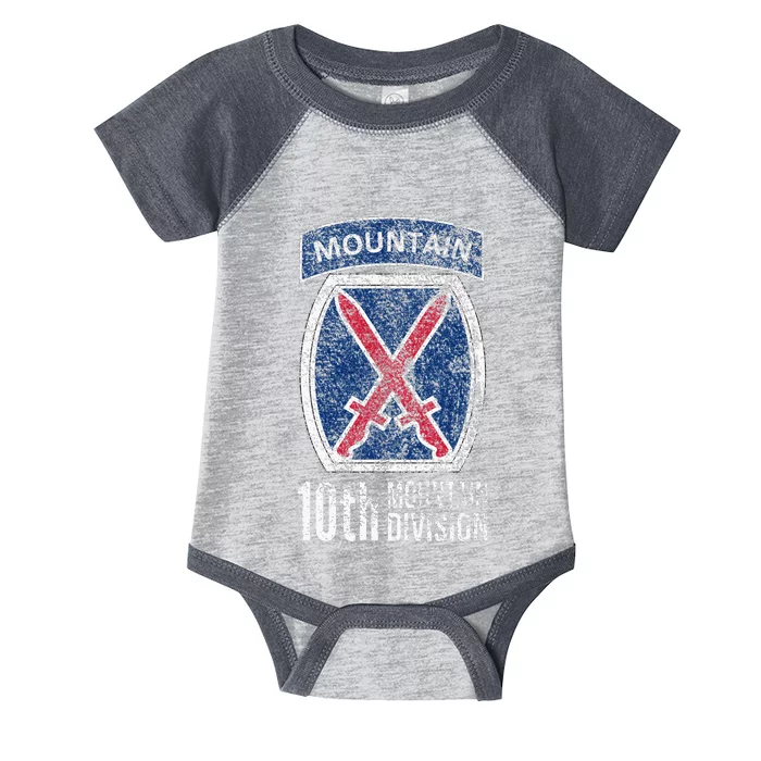 10TH MOUNTAIN DIVISION ARMY INFANTRY US USA VETERAN Infant Baby Jersey Bodysuit