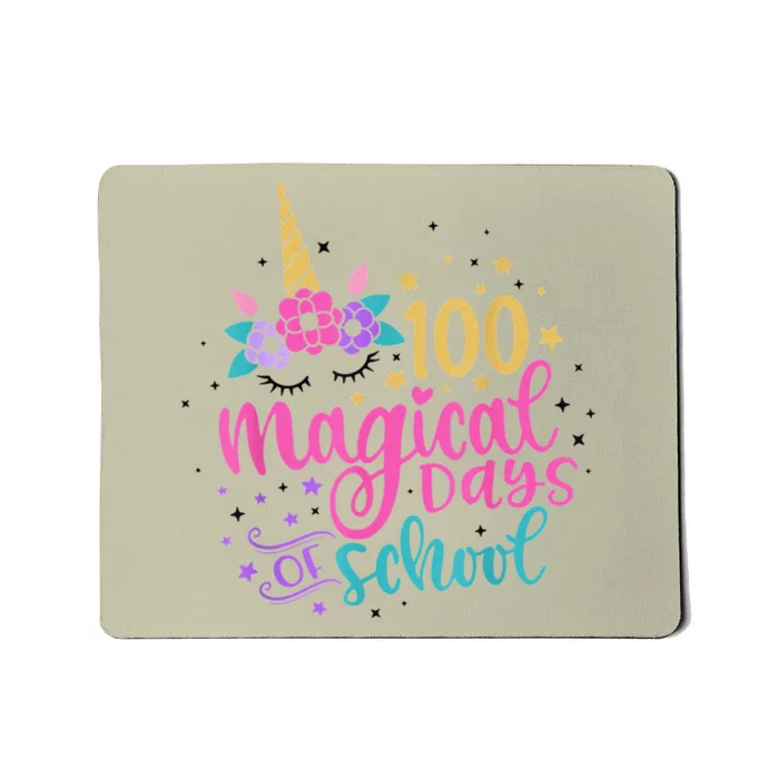 100 Magical Days Of School Unicorn Gift Teacher Student. Mousepad