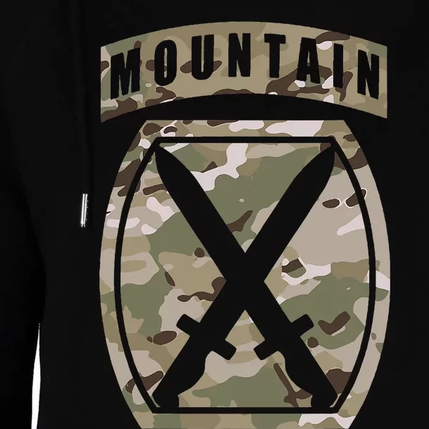 10th Mountain Division Patch 10th Mtn Ocp Multicam Camo Womens Funnel Neck Pullover Hood