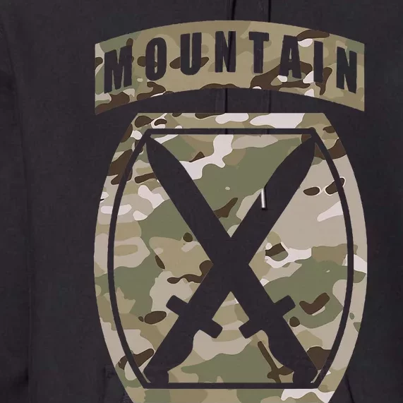 10th Mountain Division Patch 10th Mtn Ocp Multicam Camo Premium Hoodie