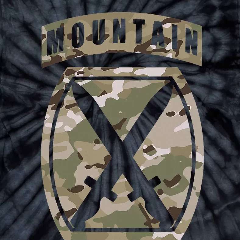 10th Mountain Division Patch 10th Mtn Ocp Multicam Camo Tie-Dye T-Shirt