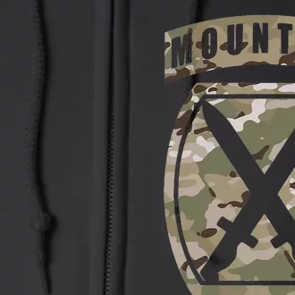 10th Mountain Division Patch 10th Mtn Ocp Multicam Camo Full Zip Hoodie