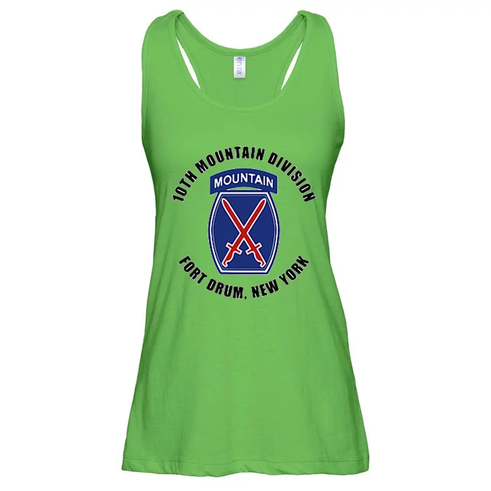 10th Mountain Division Fort Drum New York Ladies Essential Flowy Tank