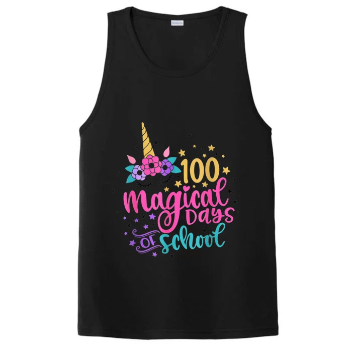 100 Magical Days Of School Unicorn Gift Teacher Student Cute Gift Performance Tank