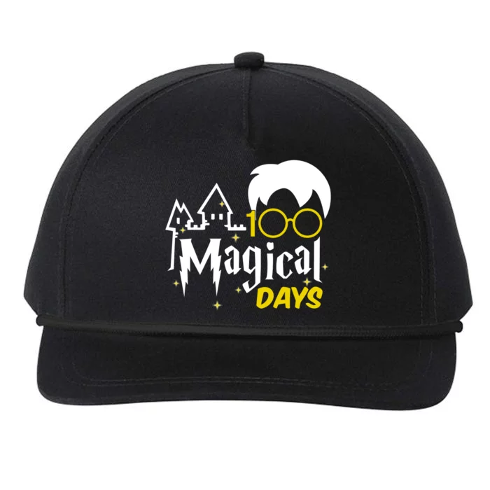 100 Magical Days Wizard 100th Days Of School Snapback Five-Panel Rope Hat