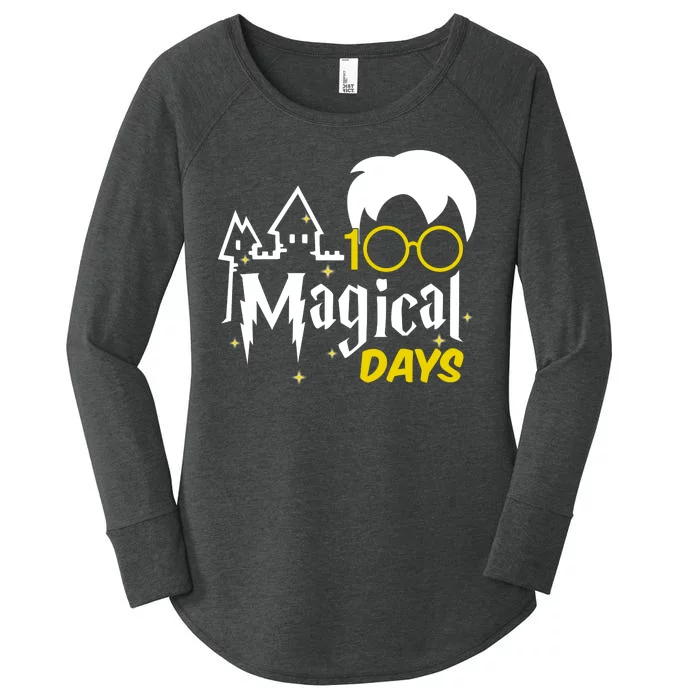 100 Magical Days Wizard 100th Days Of School Women's Perfect Tri Tunic Long Sleeve Shirt