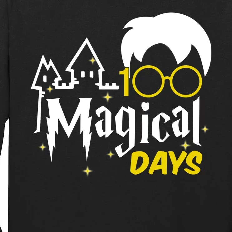 100 Magical Days Wizard 100th Days Of School Tall Long Sleeve T-Shirt