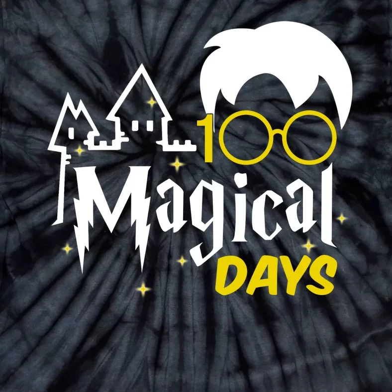 100 Magical Days Wizard 100th Days Of School Tie-Dye T-Shirt