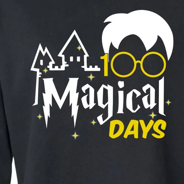 100 Magical Days Wizard 100th Days Of School Cropped Pullover Crew