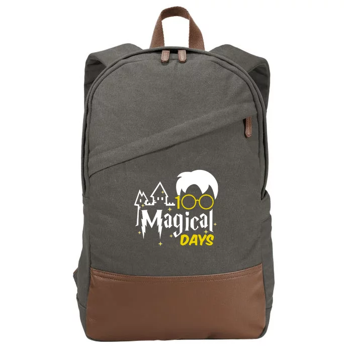 100 Magical Days Wizard 100th Days Of School Cotton Canvas Backpack