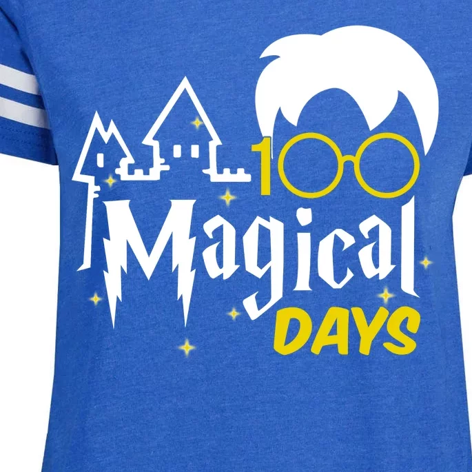 100 Magical Days Wizard 100th Days Of School Enza Ladies Jersey Football T-Shirt