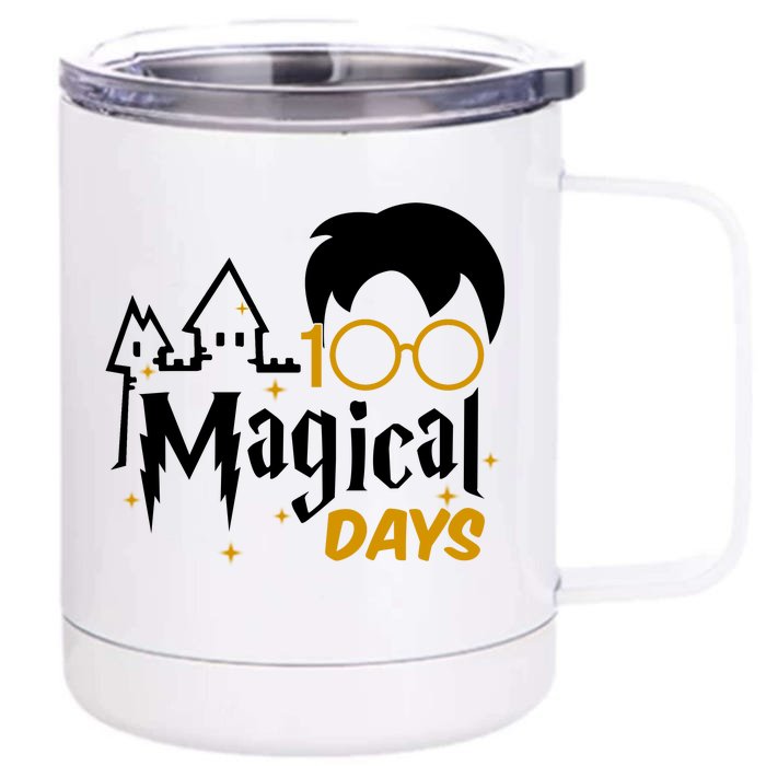 100 Magical Days Wizard 100th Days Of School Front & Back 12oz Stainless Steel Tumbler Cup