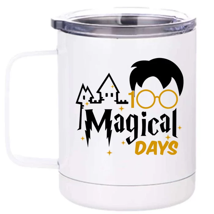 100 Magical Days Wizard 100th Days Of School Front & Back 12oz Stainless Steel Tumbler Cup