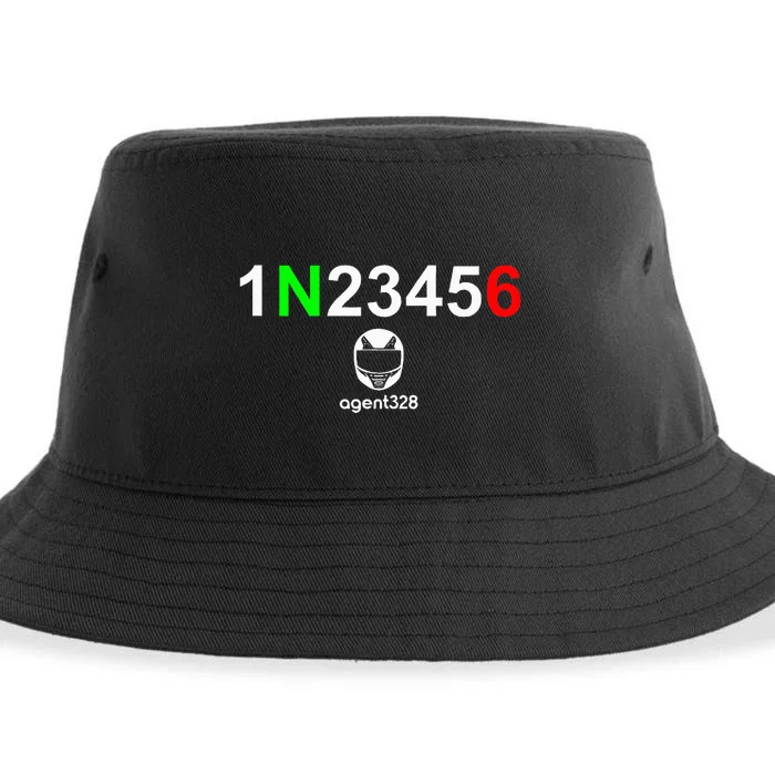 1N23456 Motorcycle Gear Shift Sustainable Bucket Hat