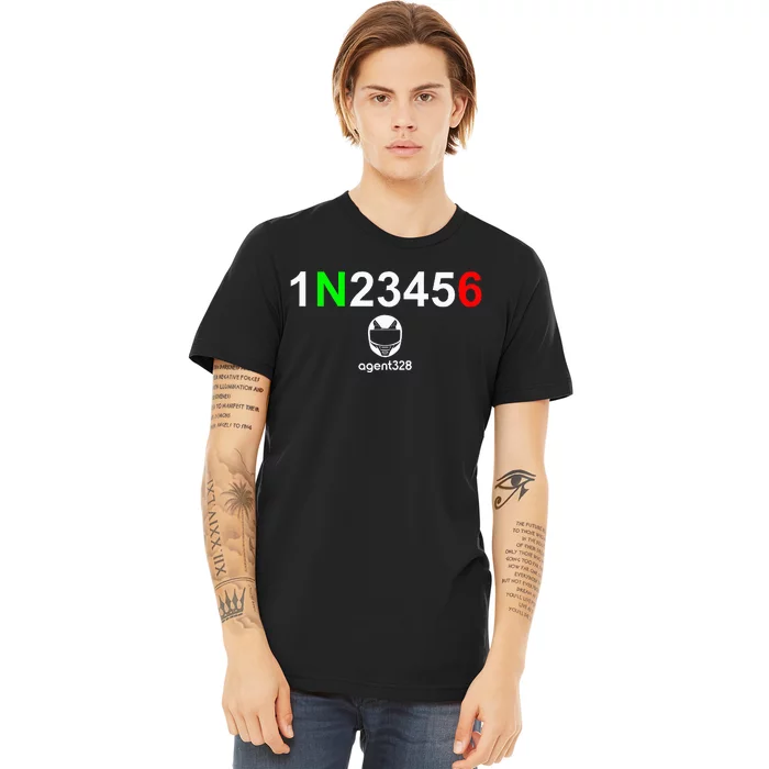 1N23456 Motorcycle Gear Shift Premium T-Shirt