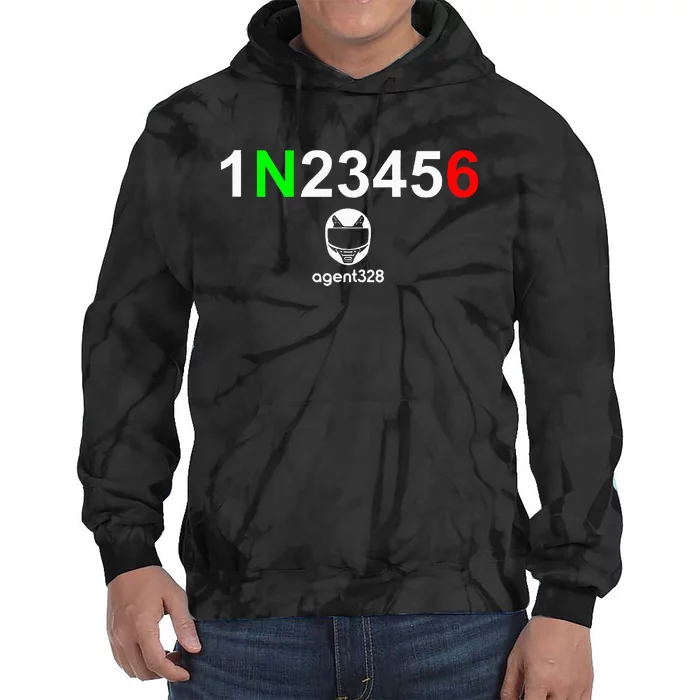 1N23456 Motorcycle Gear Shift Tie Dye Hoodie