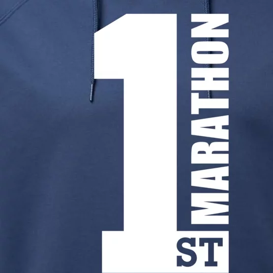 1st Marathon Gift Performance Fleece Hoodie