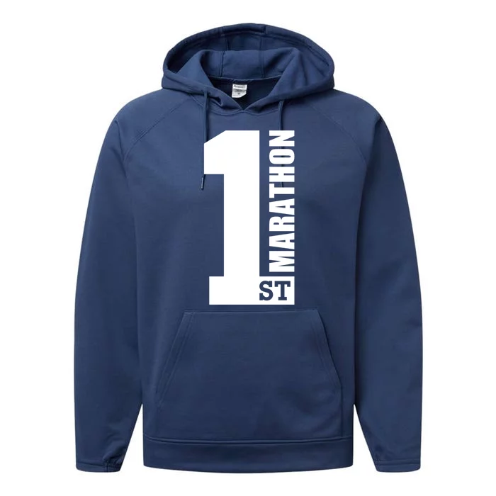 1st Marathon Gift Performance Fleece Hoodie