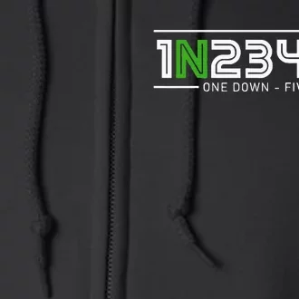 1N23456 Motorcycle Gear Shift Pattern Manual Transmission Full Zip Hoodie