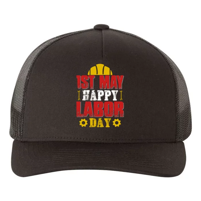 1st May Happy Labor Day Gift Yupoong Adult 5-Panel Trucker Hat